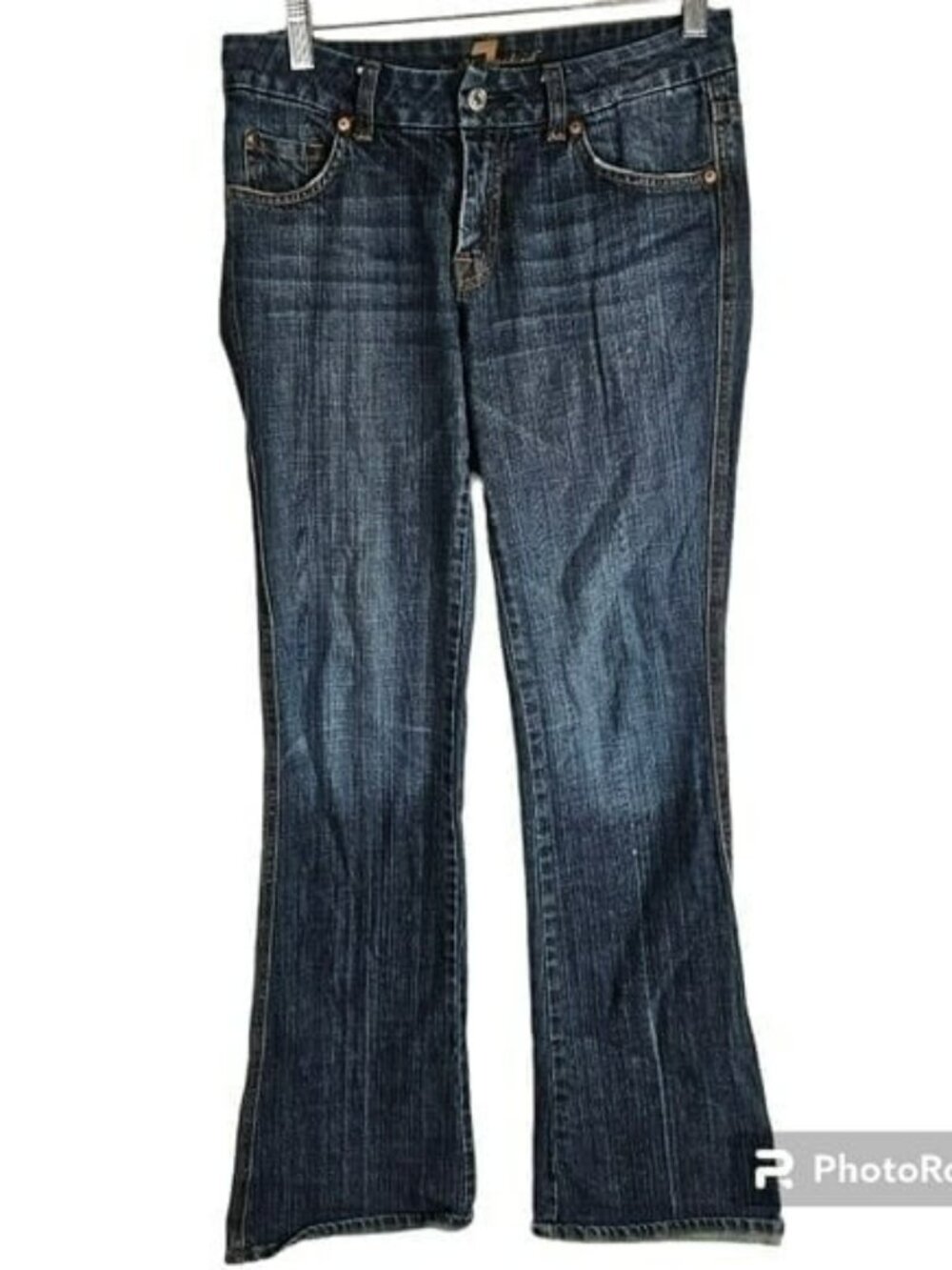 7 For All Mankind A Pocket Beaded Flared Jeans in 27